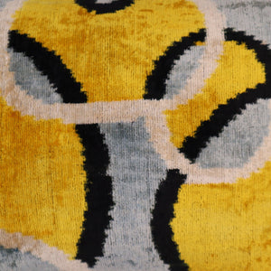 Canvello Luxury Decorative Yellow Gray Pillow With Down Insert- 16x24 in