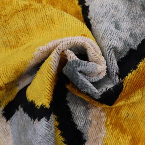 Canvello Luxury Decorative Yellow Gray Pillow With Down Insert- 16x24 in