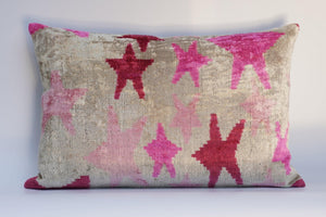 Canvello Luxury Fabric Hot Pink Throw Pillow with Down Insert - 16X24 in
