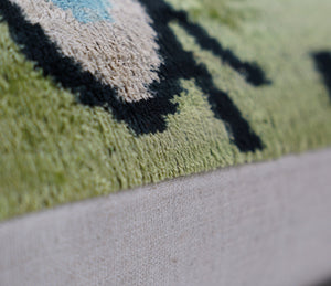 Canvello Luxury Green Smoke Olive Evil Eye Pillow for Couch| 16 x 24 in (40 x 60 cm)