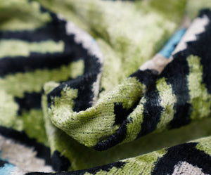 Canvello Luxury Green Smoke Olive Evil Eye Pillow for Couch - 16x16 inch