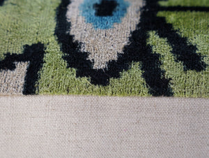 Canvello Luxury Green Smoke Olive Evil Eye Pillow for Couch - 16x16 inch