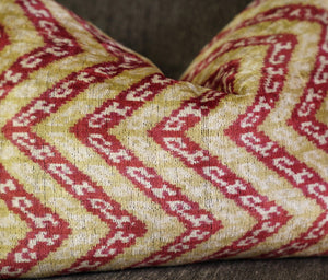 Canvello Luxury Light Brown Pink Throw Pillow Down Filled - 16x24 in