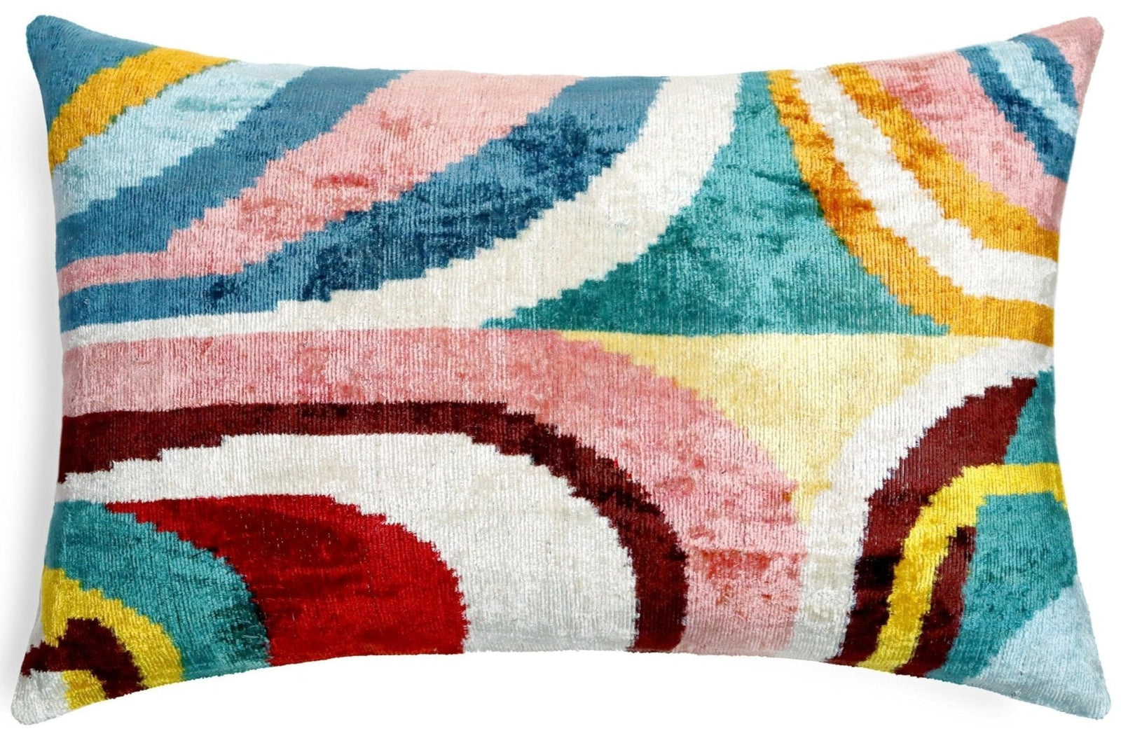 Canvello Luxury Multi Color Throw Pillows Donw Filled - 16x24 in