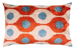 Canvello Luxury Orange Turquoise Pillows For Couch | 16 x 24 in (40 x 60 cm)