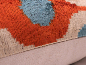 Canvello Luxury Orange Turquoise Pillows For Couch | 16 x 24 in (40 x 60 cm)