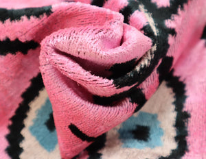 Canvello Luxury Pink Evil Eye Pillow for Couch| 16 x 24 in (40 x 60 cm)