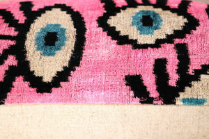 Canvello Luxury Pink Evil Eye Pillow for Couch| 16 x 24 in (40 x 60 cm)