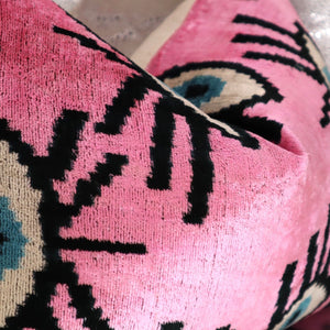 Canvello Luxury Pink Evil Eye Pillow for Couch| 16 x 24 in (40 x 60 cm)