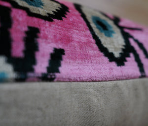 Canvello Luxury Pink Evil Eye Pillow for Couch - 16x16 inch