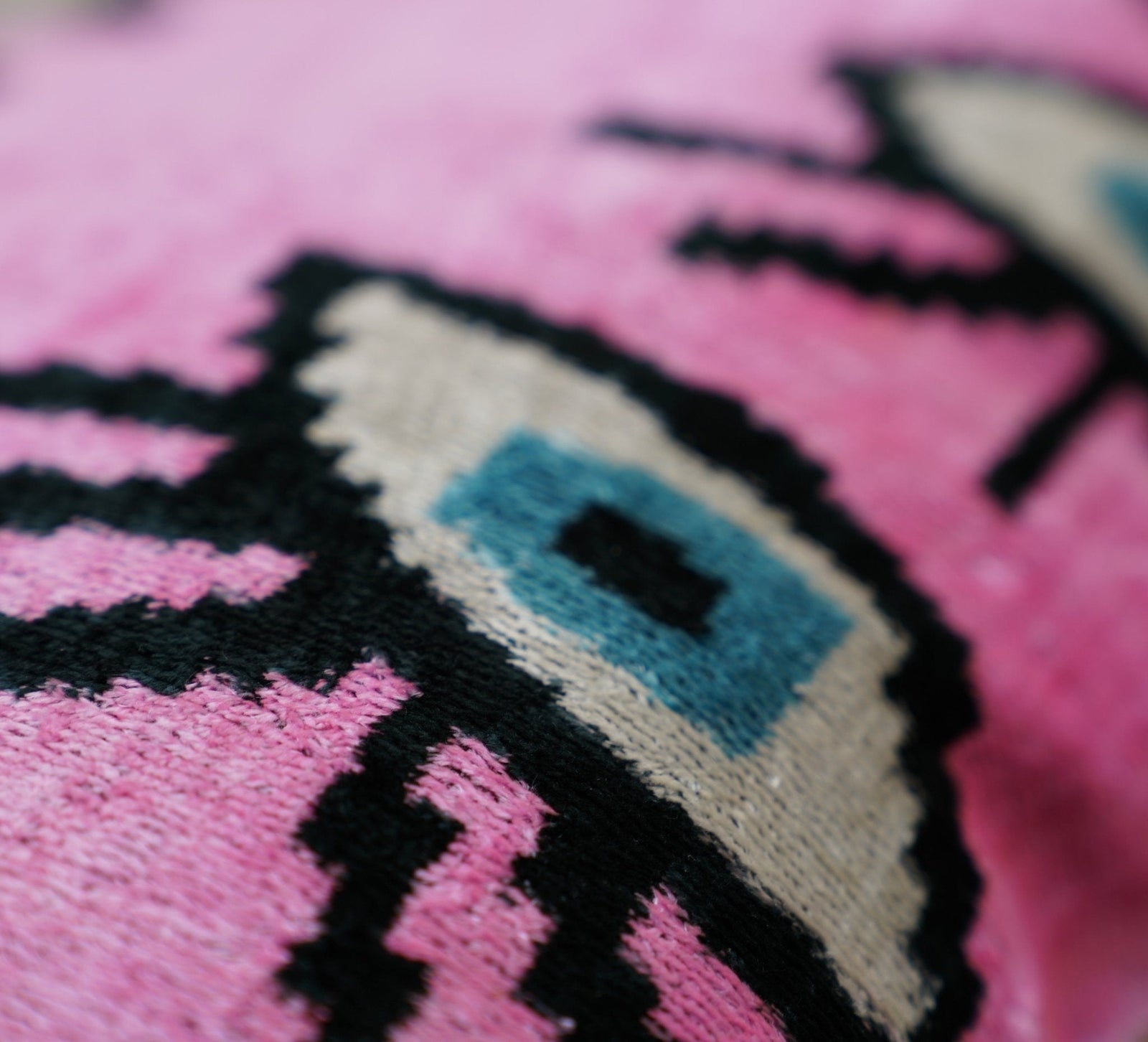 Canvello Luxury Pink Evil Eye Pillow for Couch - 16x16 inch