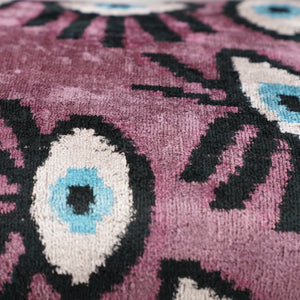 Canvello Luxury Pink Purple Evil Eye Pillow for Couch | 16 x 24 in (40 x 60 cm)