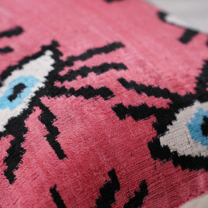 Canvello Luxury Pinkish Red Evil Eye Pillow for Couch | 16 x 24 in (40 x 60 cm)