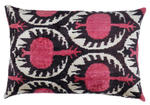 Canvello Luxury Red Pomegranate Velvet Throw Pillows - 16x24 in
