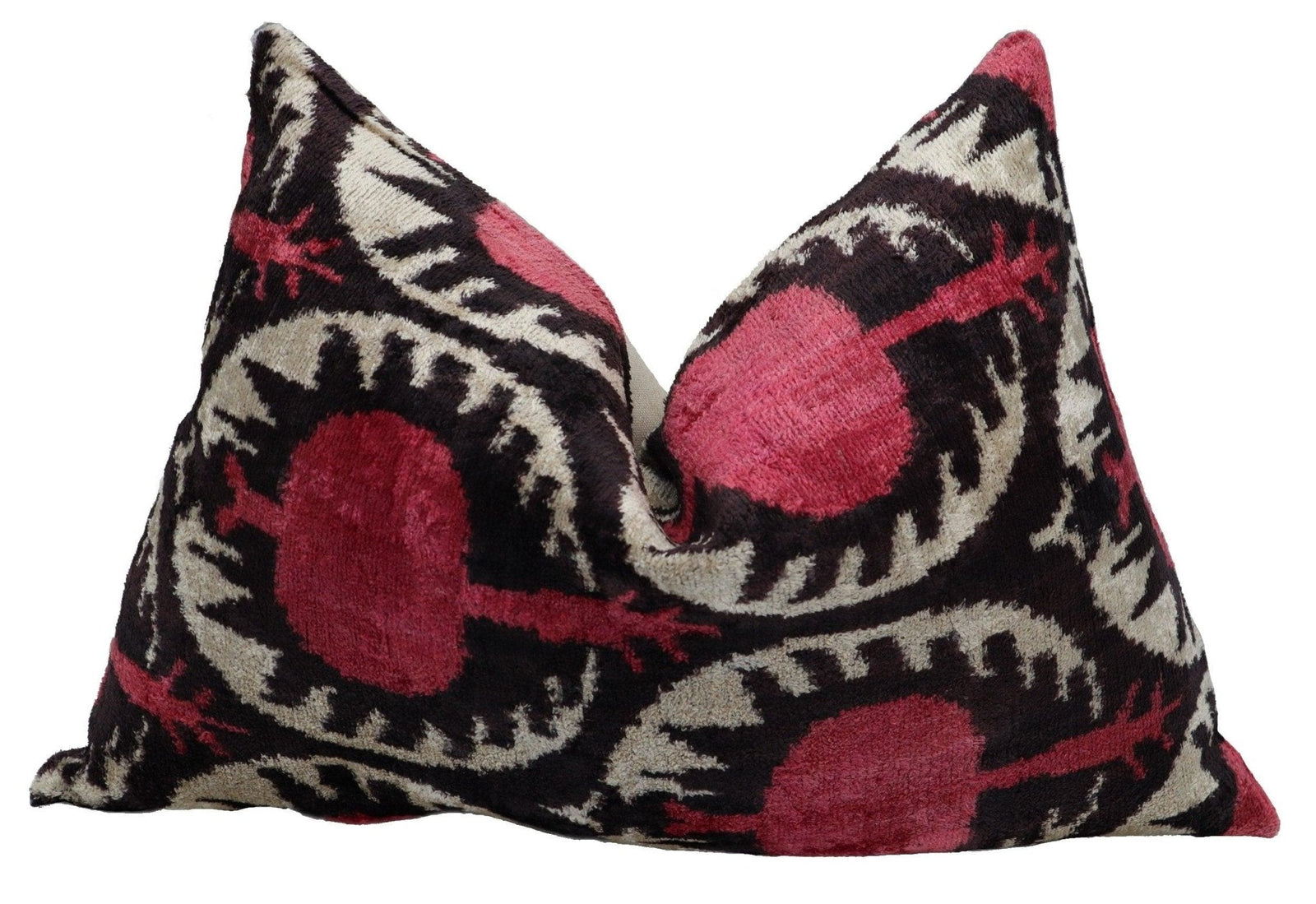 Canvello Luxury Red Pomegranate Velvet Throw Pillows - 16x24 in
