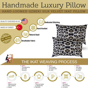 Canvello Luxury Tiger Print Black Gold Velvet Silk Pillow - 16X24 in