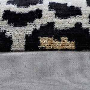 Canvello Luxury Tiger Print Black Gold Velvet Silk Pillow - 16X24 in