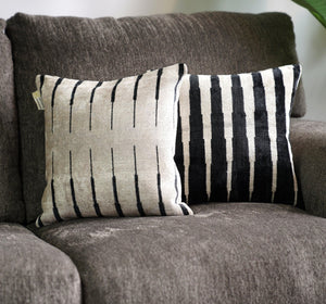 Canvello Modern Black And White Throw Pillows | 16x16 in | Set of 2