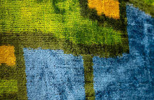 Canvello Multi Color Rainbow Handmade 16x24 Silk Velvet Pillow, Organic Veg Dyed, Down/Feather Filled
