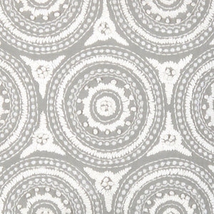 Canvello Naples Embroidered Pillow, Grey/Ivory