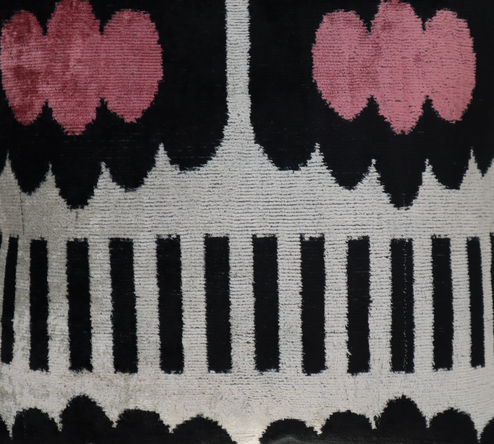 Canvello Pink Black White  Pillows With Luxury Decorative Cover - 16x16 in
