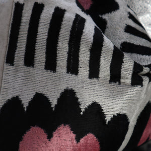 Canvello Pink Black White  Pillows With Luxury Decorative Cover - 16x16 in