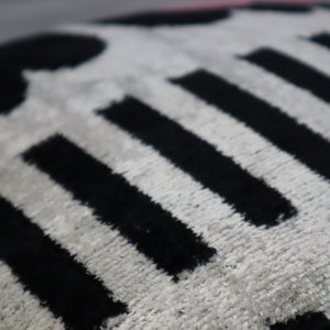 Canvello Pink Black White  Pillows With Luxury Decorative Cover - 16x16 in
