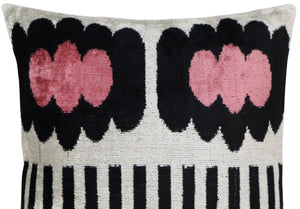 Canvello Pink Black White  Pillows With Luxury Decorative Cover - 16x16 in
