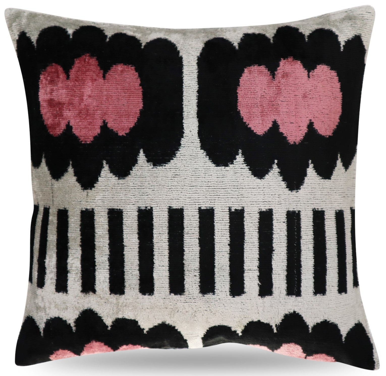 Canvello Pink Black White  Pillows With Luxury Decorative Cover - 16x16 in