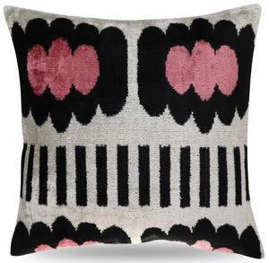 Canvello Pink Black White  Pillows With Luxury Decorative Cover - 16x16 in