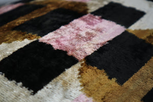 Canvello Pink Brown Handmade Silk Velvet Pillow, Organic Veg Dyed, Down/Feather Filled, 16"x12", 16"x24"