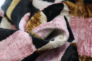 Canvello Pink Brown Handmade Silk Velvet Pillow, Organic Veg Dyed, Down/Feather Filled, 16"x12", 16"x24"