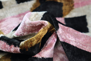 Canvello Pink Brown Handmade Silk Velvet Pillow, Organic Veg Dyed, Down/Feather Filled, 16"x12", 16"x24"