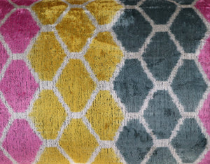 Canvello Pink Gold Gray Hexagon Pillows For Couch - 16x24 in
