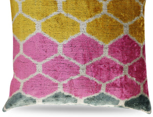 Canvello Pink Gold Gray Pillows With Luxury Decorative Cover - 16x16 in