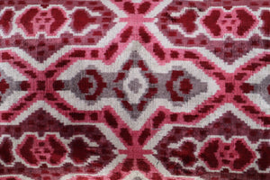 Canvello Pink Gray Handmade 16x24 Silk Velvet Pillow, Organic Veg Dyed, Down/Feather Filled