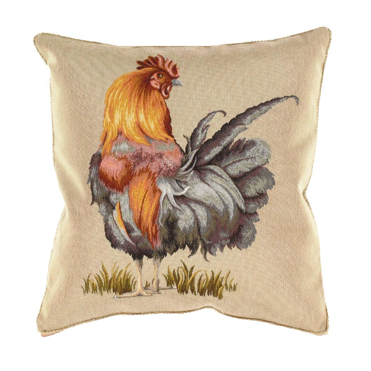 Canvello Rooster Tapestry Pillow 16' X 16'