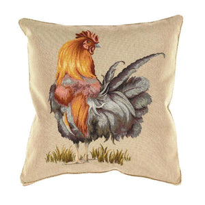 Canvello Rooster Tapestry Pillow 16' X 16'