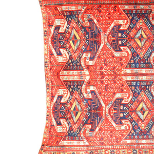 Canvello Rust Sumak Design Velvet Pillow 16' X 16'