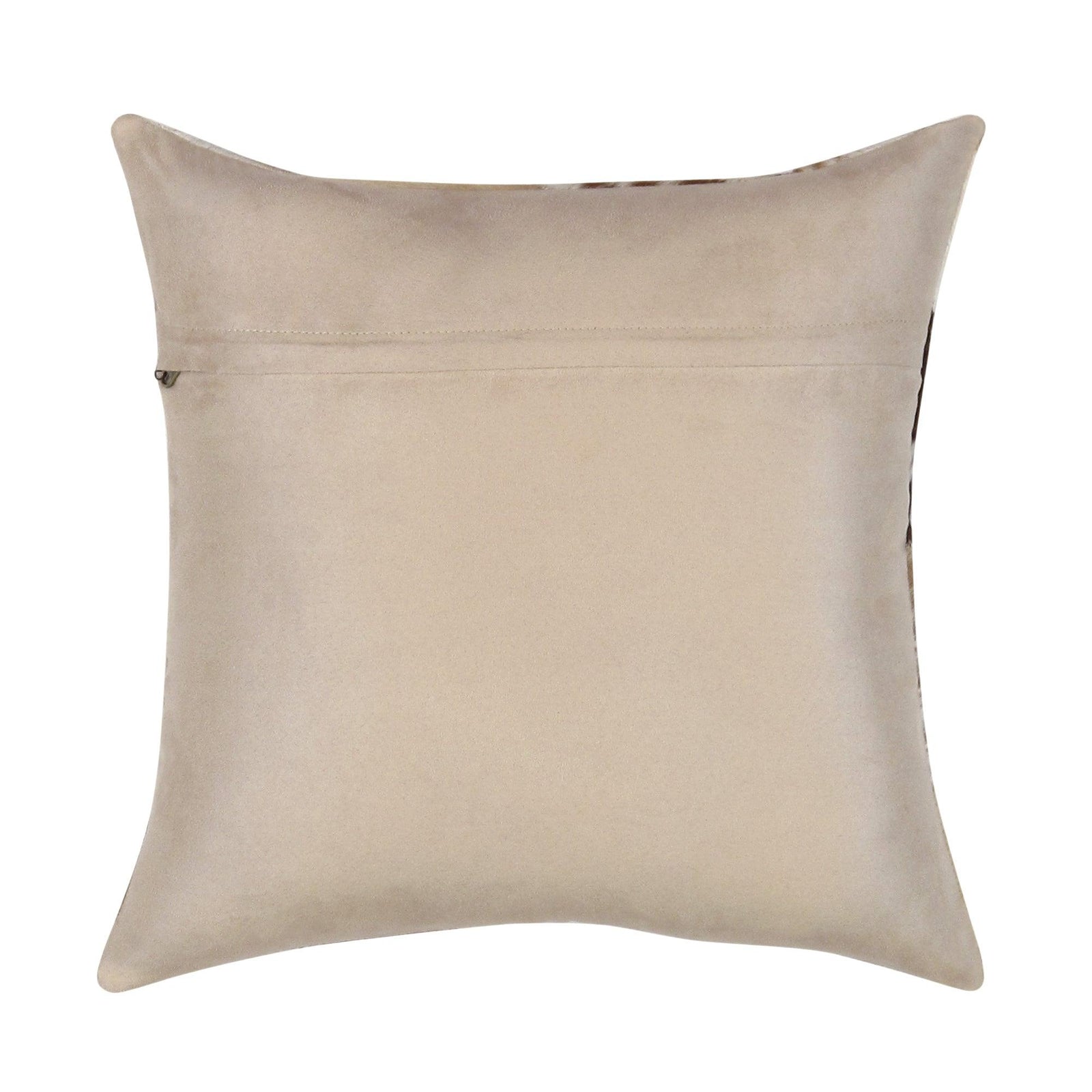Canvello Safari Chevron L. Brown Cowhide 17" Decorative Throw Pillow