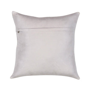 Canvello Safari Striped Silver Cowhide 17" Decorative Throw Pillow