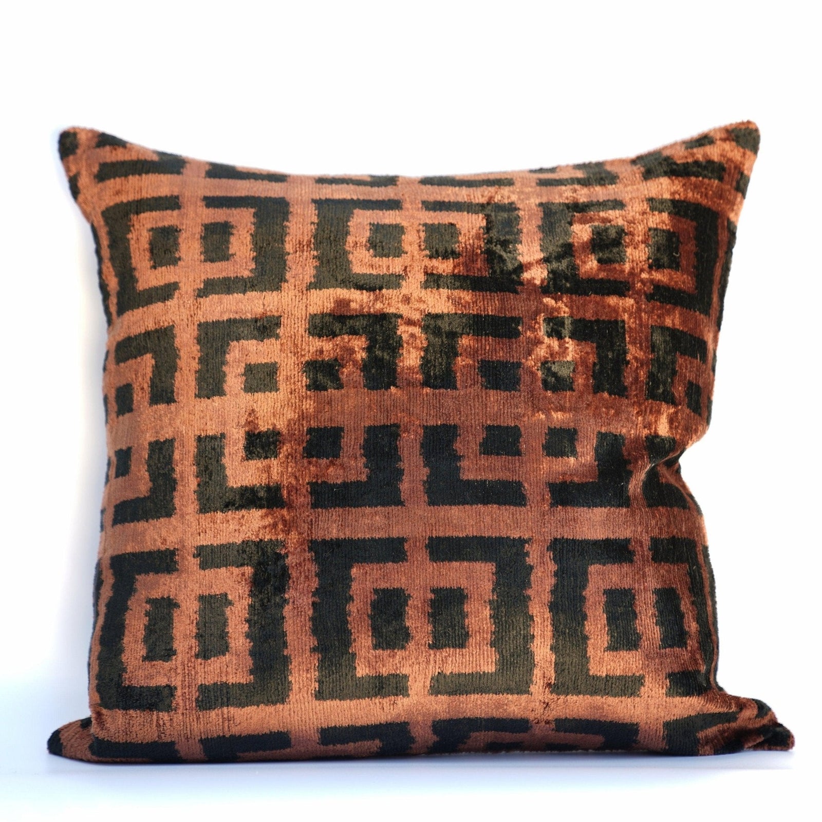Canvello Silk Velvet Black Decorative Pillows - 20 x 20 in (50 x 50 cm)