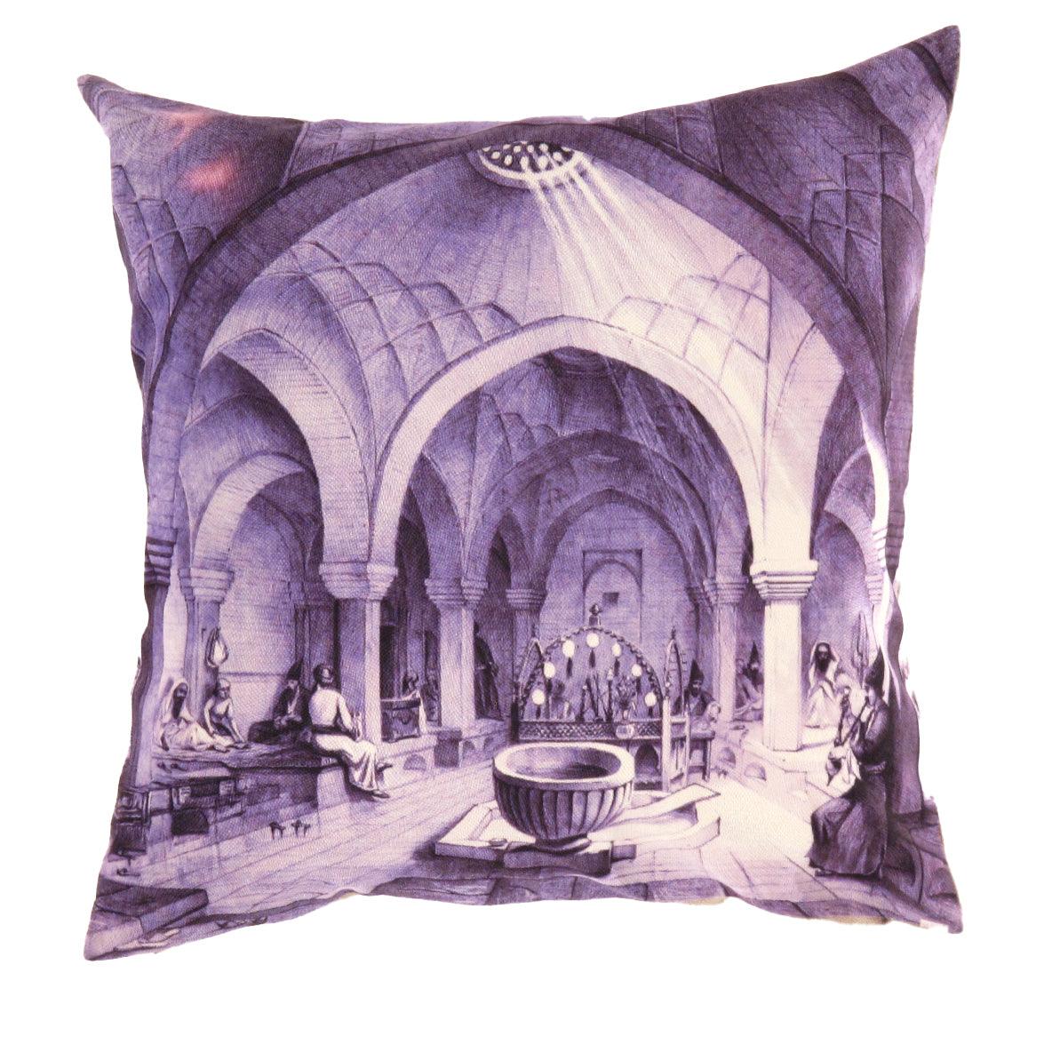 Canvello Silkroad Architecture Isfahan Throw Pillow - 16' X 16'