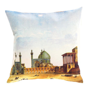 Canvello Silkroad Architecture Isfahan Throw Pillow - 16' X 16'