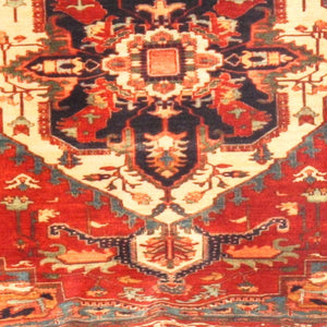 Canvello Silkroad Heriz Design Pillow -16' X 16'