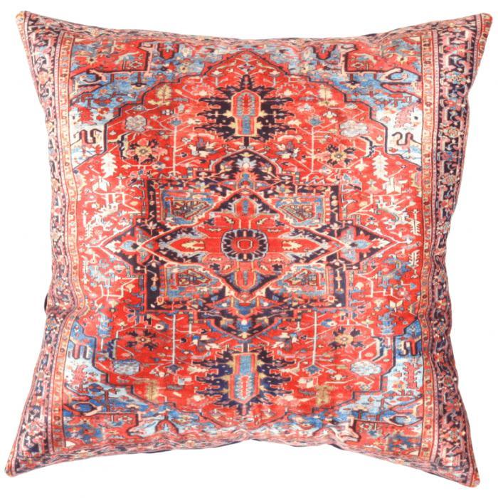 Canvello Silkroad Heriz Design Pillow -16" X 16"