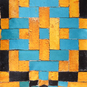 Canvello Silkroad Tile Velvet Pillow 16' X 16'