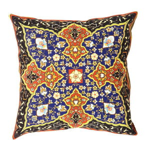 Canvello Silkroad Tile Velvet Pillow 16' X 16'