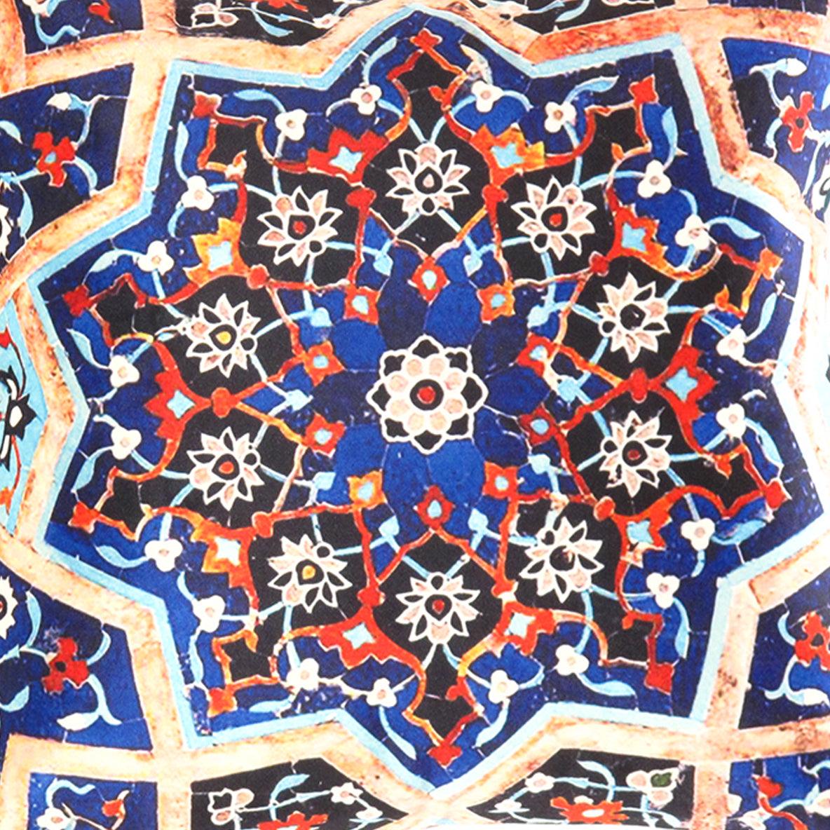 Canvello Silkroad Tile Velvet Pillow 16' X 16'