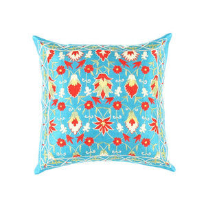 Canvello Suzani Turkish Light Blue Throw Pillows - TS 1